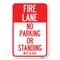 Signmission Michigan Fire Lane No Parking or Standing Heavy-Gauge Aluminum Sign, 12" x 18", A-1218-23876 A-1218-23876 - alternate 1